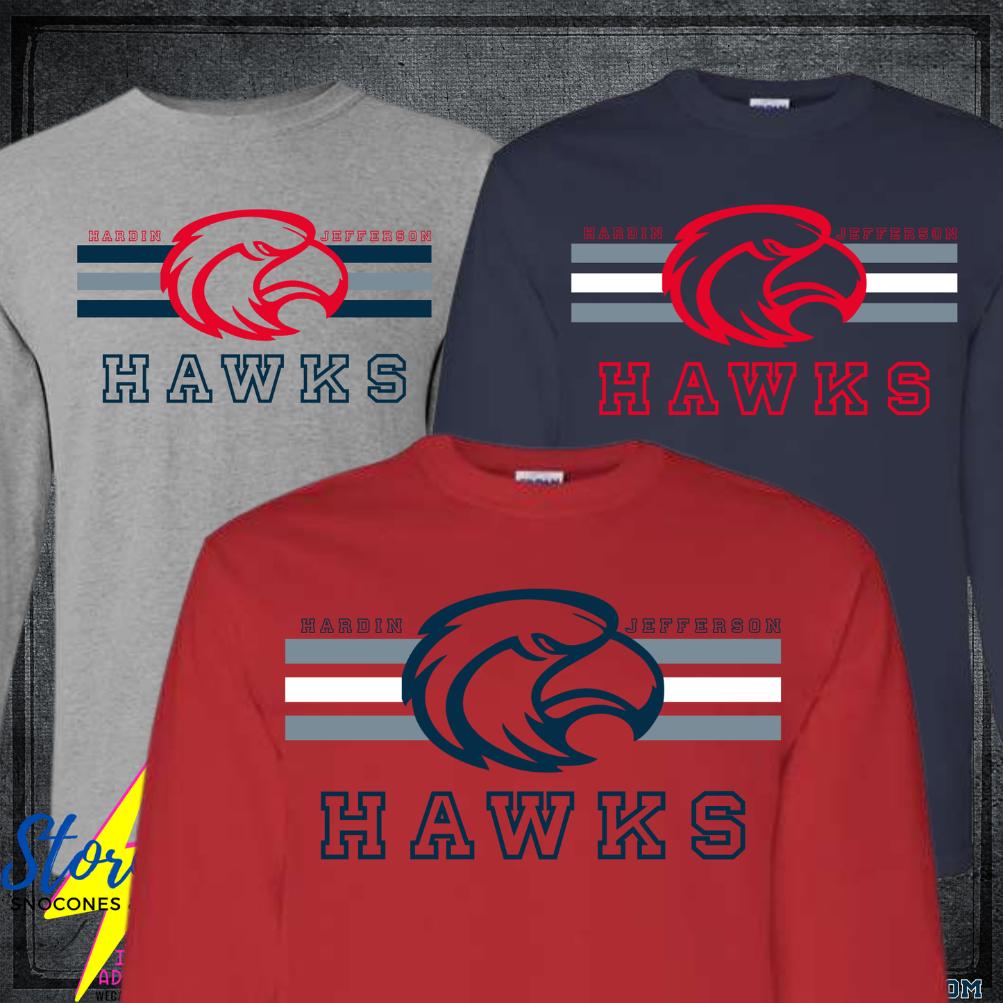 HJ Hawks Big Hawk Lines Long Sleeve Shirt