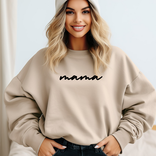 Mama Cursive Tan Sweatshirt