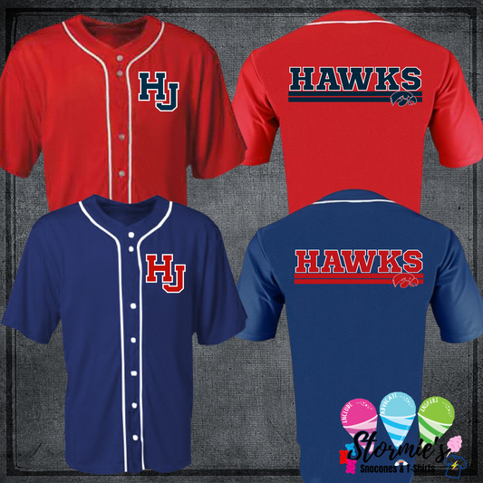 HJ Hawks Custom Baseball Jersey