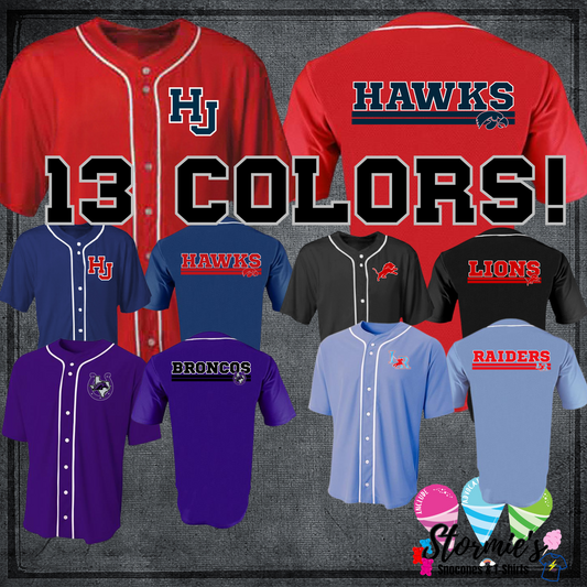 Any School Custom Baseball Jersey