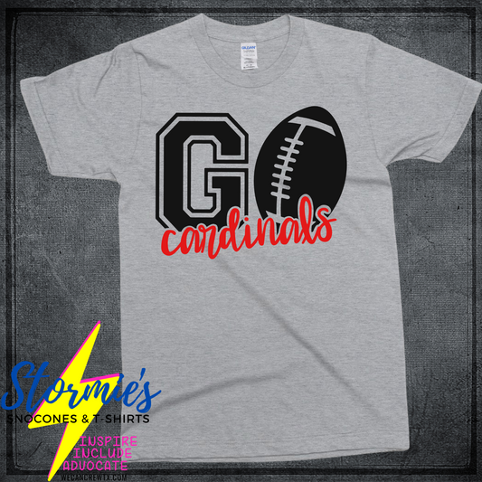 Lamar Cardinals Go Football Sport Gray Shirt