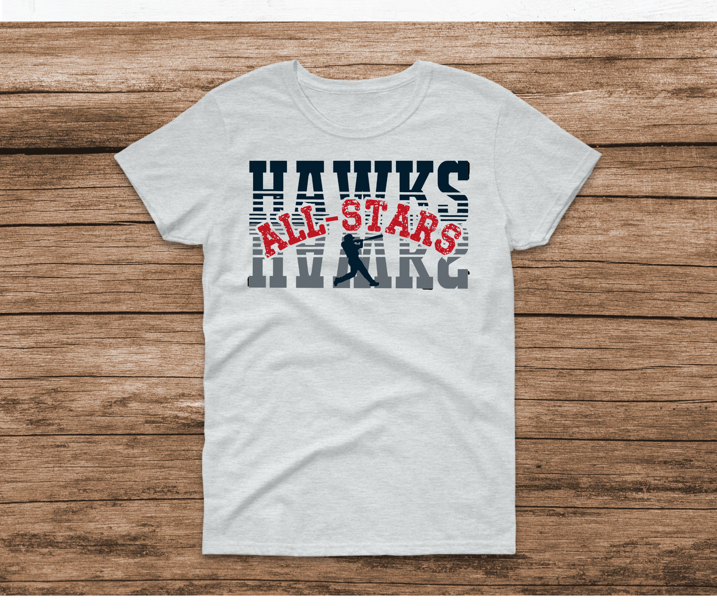 Hawks Twin County All-Stars 6U TBall Ash Gray Shirt and Tank Top