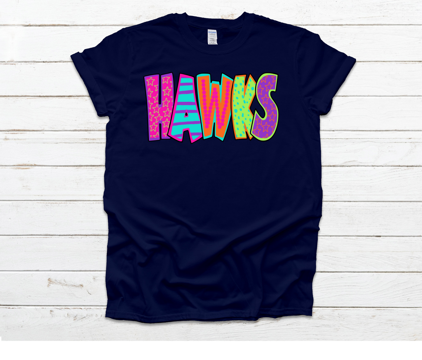 Hawks Bright Doodle Shirt