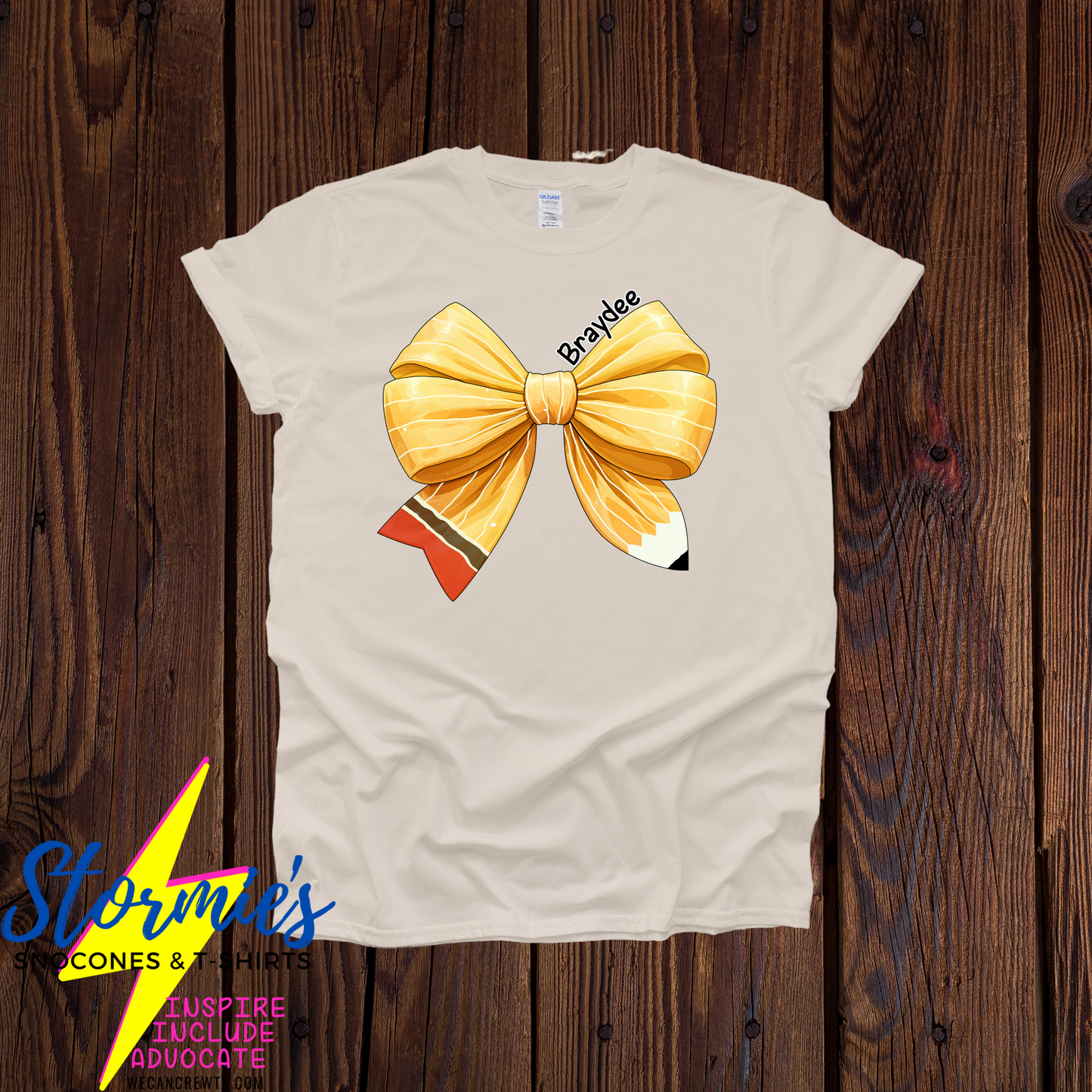 Custom Pencil Coquette Bow Shirt