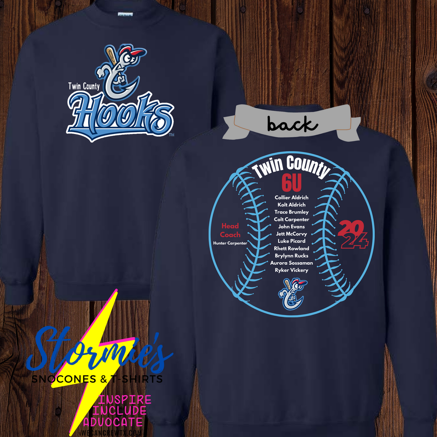 Hooks 6U Twin County 2024- Sweatshirt & Hoodie & Long Sleeve Shirt 2023-24