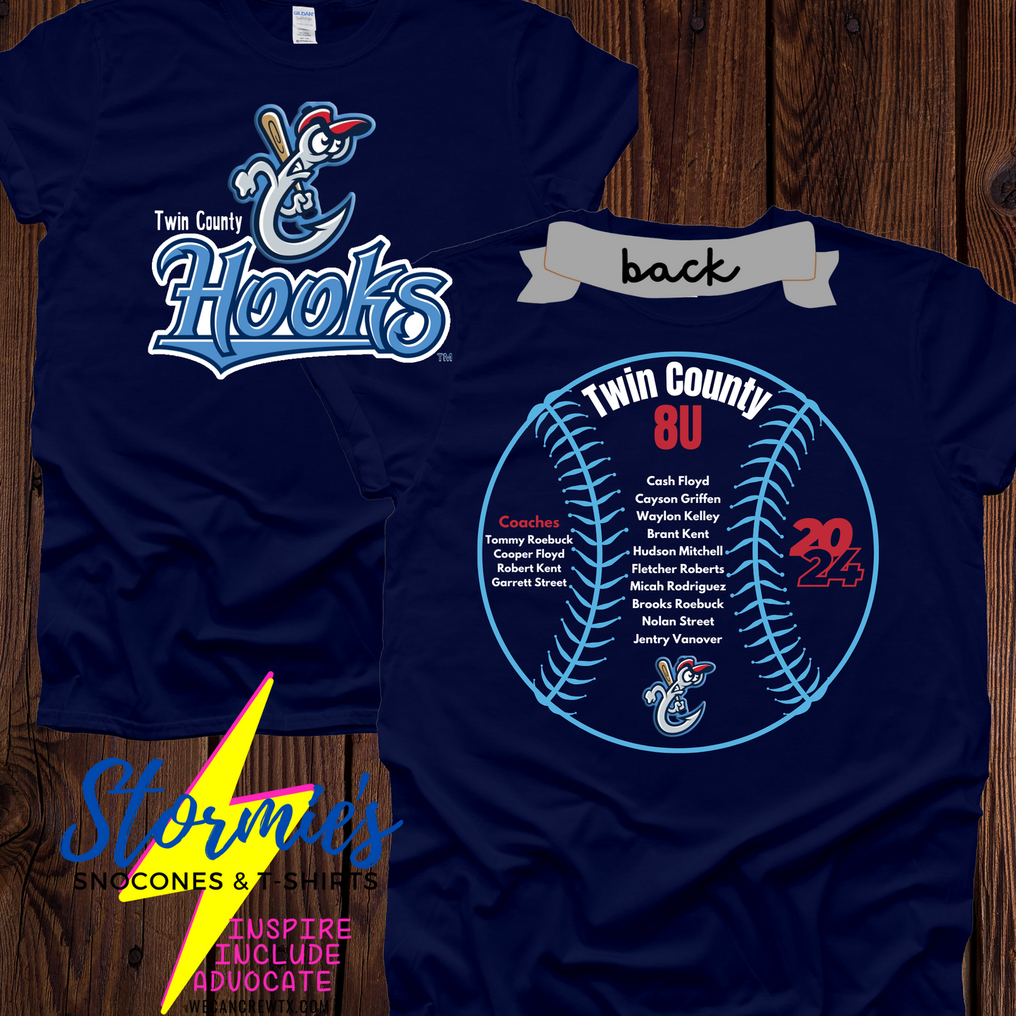 Hooks 8U Twin County 2024 Shirt