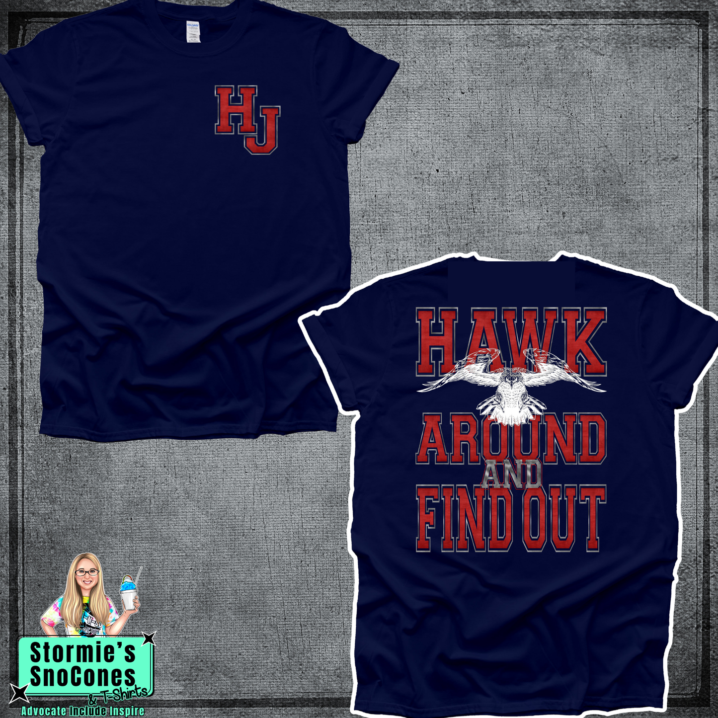 Hawk Around and Find Out HJ Navy Tshirt