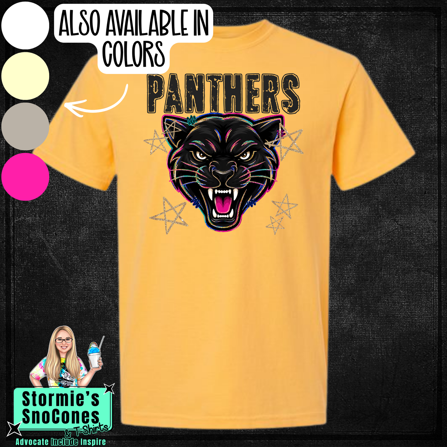 Panthers Grunge Varsity Stars Gildan Comfort Colors Tultex Shirt