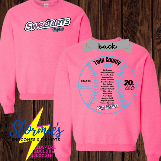 Sweetarts softball 12U Twin County 2024- Sweatshirt & Hoodie 2023-24