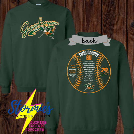 Grasshoppers 6U Twin County 2024- Sweatshirt & Hoodie & Long Sleeve Shirt 2023-24