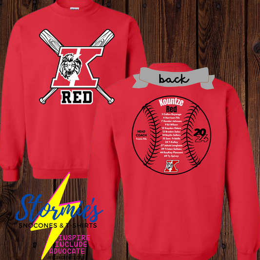 Kountze Red 2024 Baseball - Sweatshirt & Hoodie & Long Sleeve Shirt 2023-24