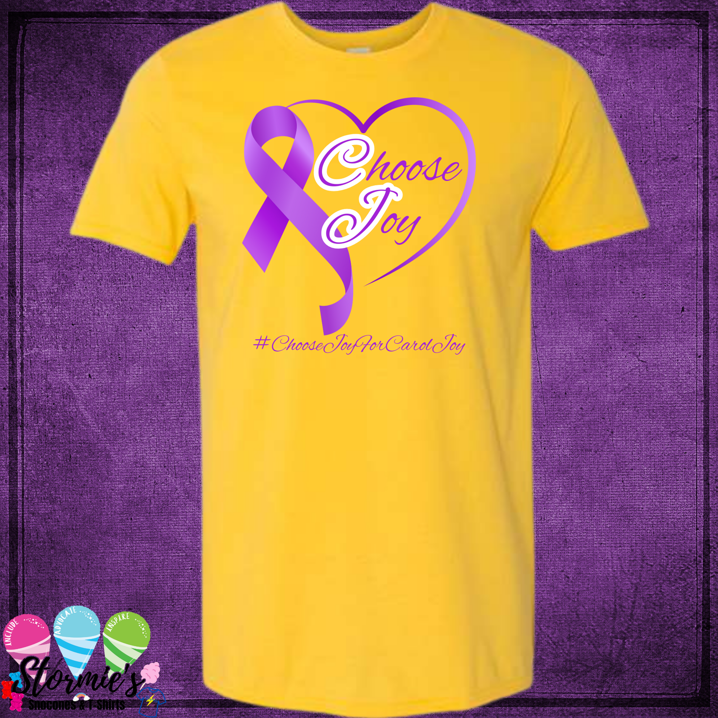 Choose Joy - Carol Joy Fundraiser Yellow Softstyle Shirt