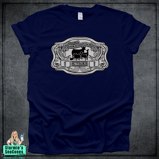 Barn Buddies Bash 2nd Annual HCYPS 2026 Navy Gildan Softstyle Comfort Colors Dryfit Shirt