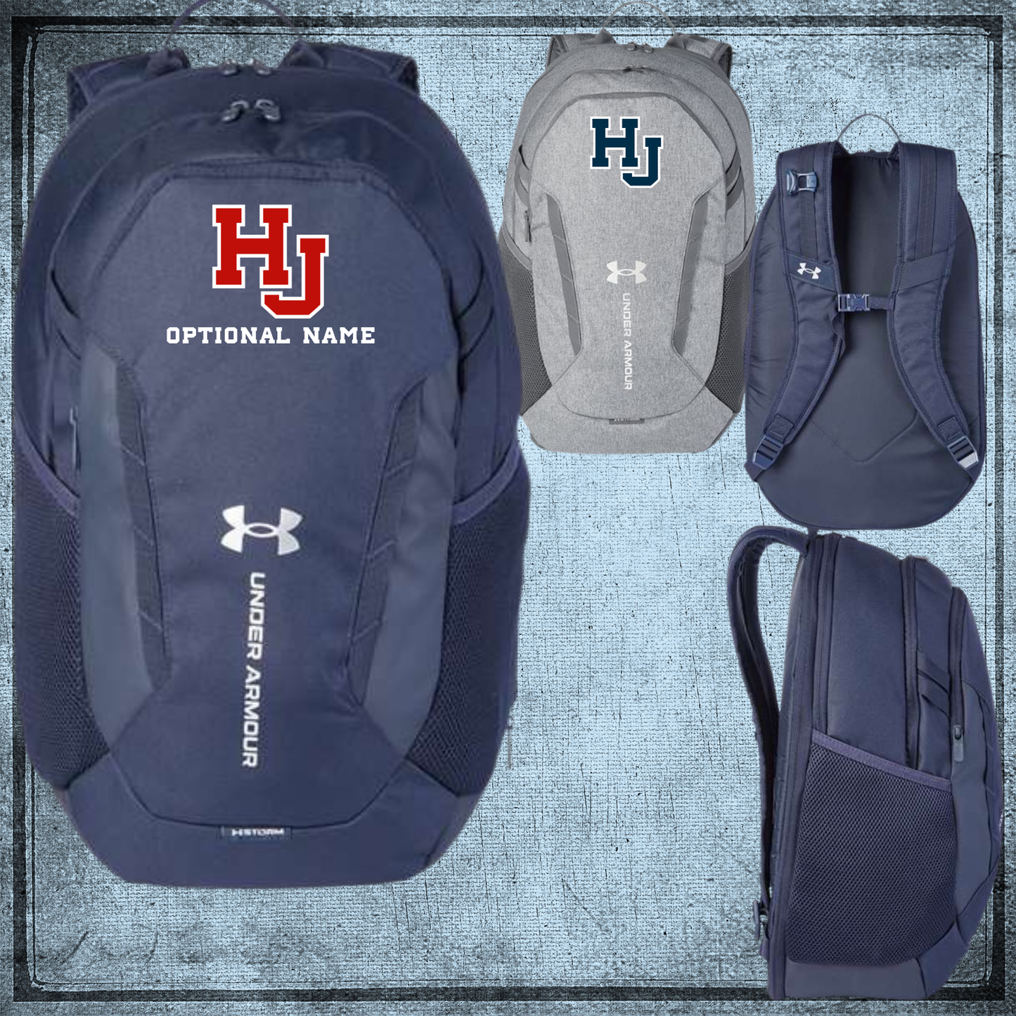 HJ Custom HUSTLE Backpack Under Armour - With or Without name/number