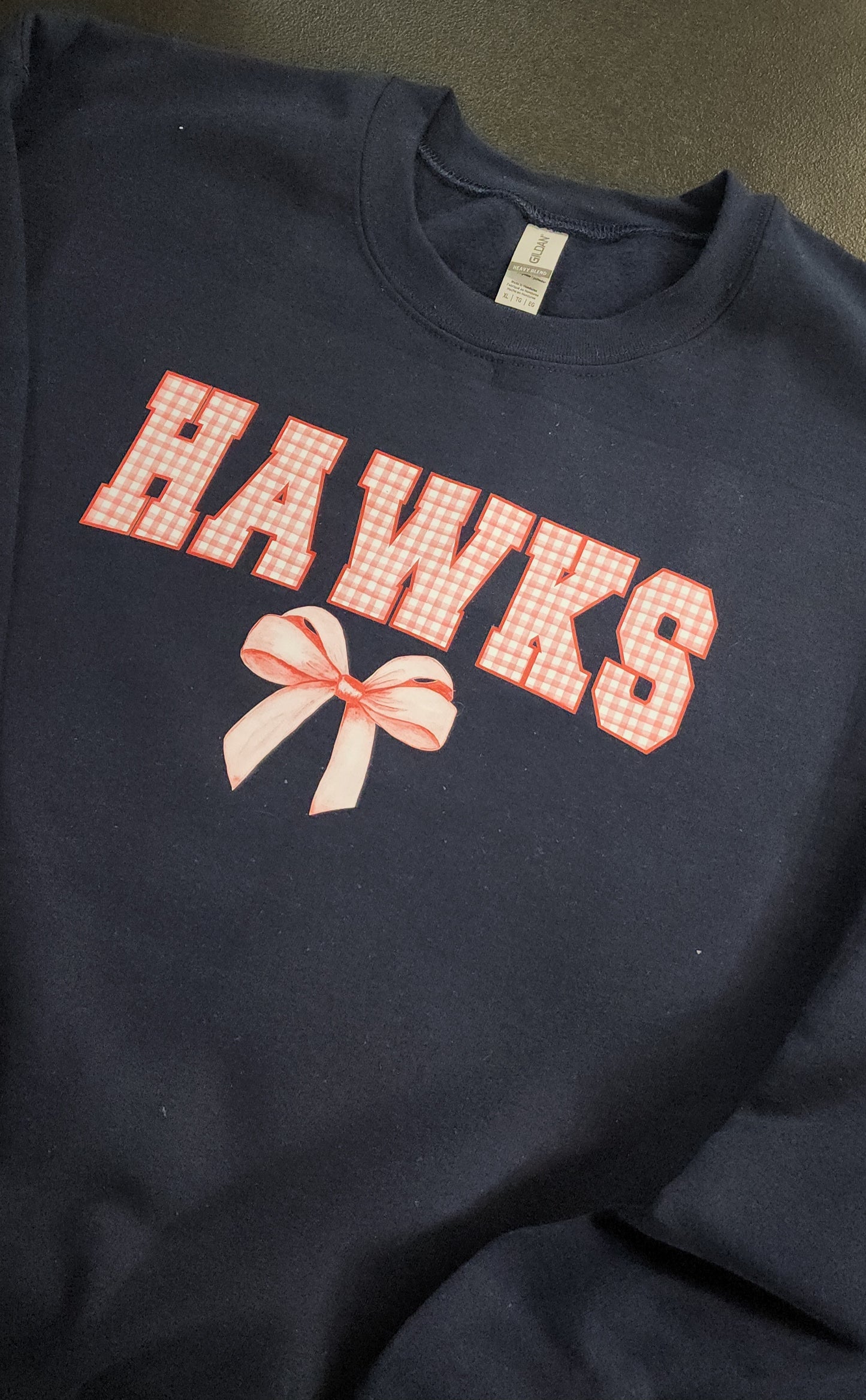 Hawks Checkered Bow Sweatshirt