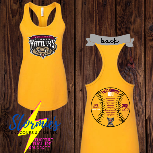 Timber Rattlers Twin County 10U 2024 Bella Racer Back Tank Top