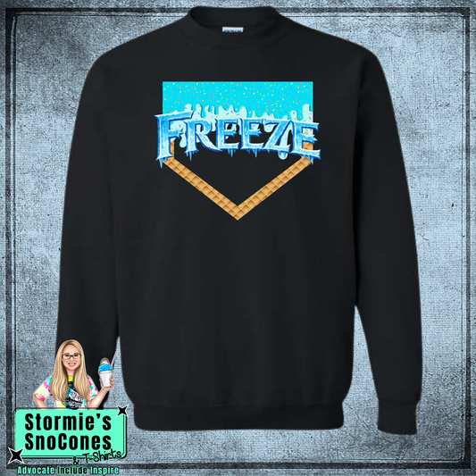 Freeze Baseball Drip - Black Sweatshirt & Hoodie & Long Sleeve Shirt