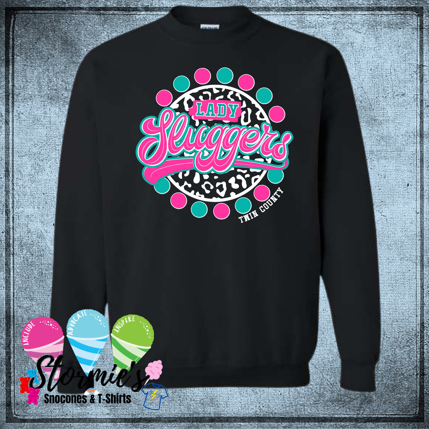 Lady Sluggers Softball Twin County 2025 - Black Sweatshirt & Hoodie & Long Sleeve Shirt