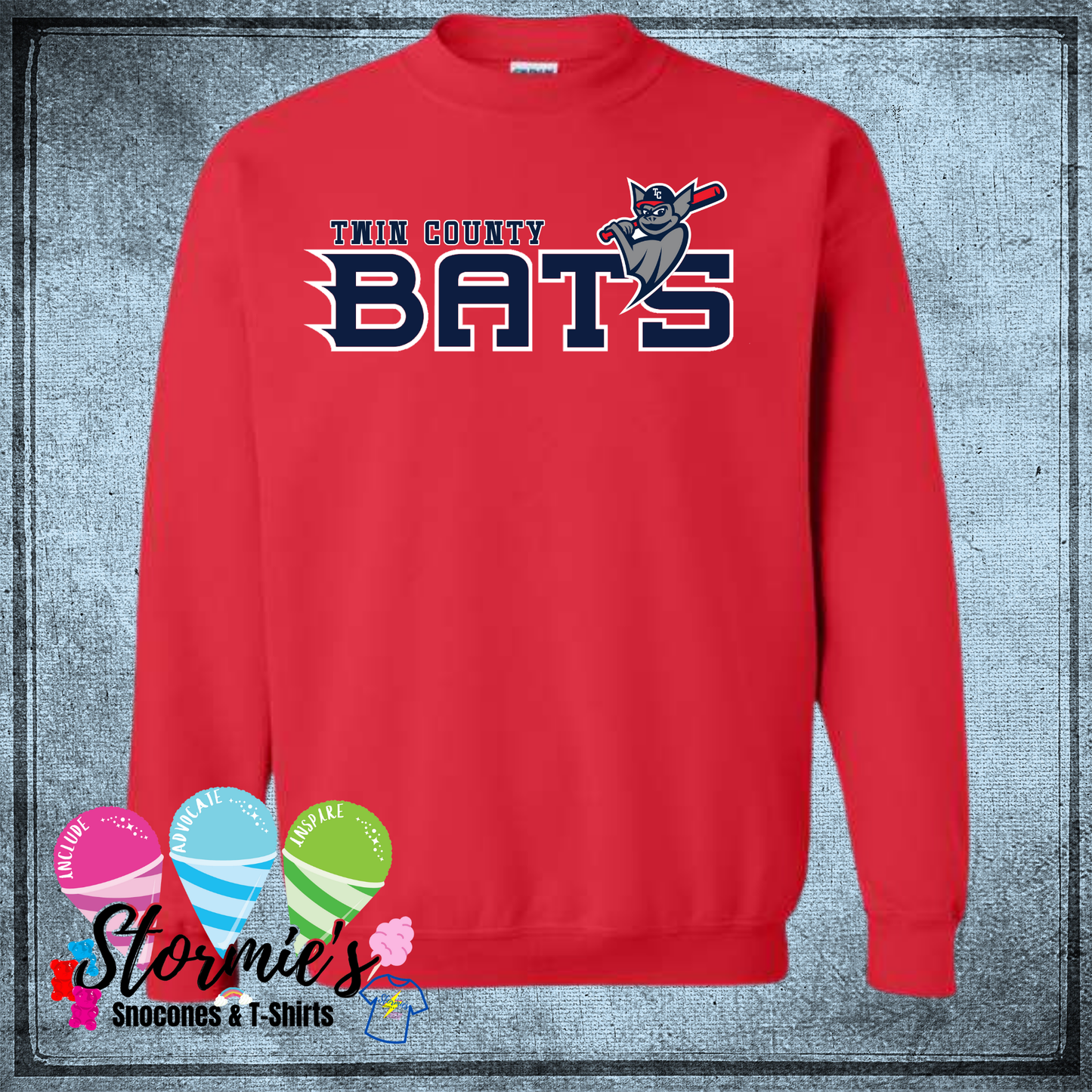 Bats Twin County 2025 - Red Sweatshirt & Hoodie & Long Sleeve Shirt