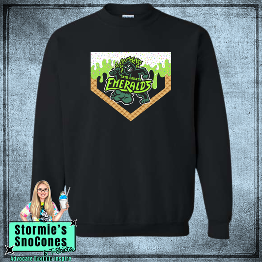 Emeralds Baseball Drip - Black Sweatshirt & Hoodie & Long Sleeve Shirt