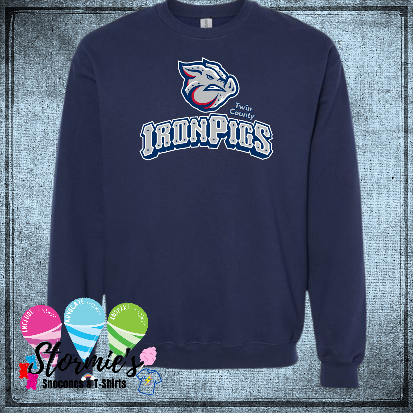 Iron Pigs Twin County 2025 - Navy Sweatshirt & Hoodie & Long Sleeve Shirt