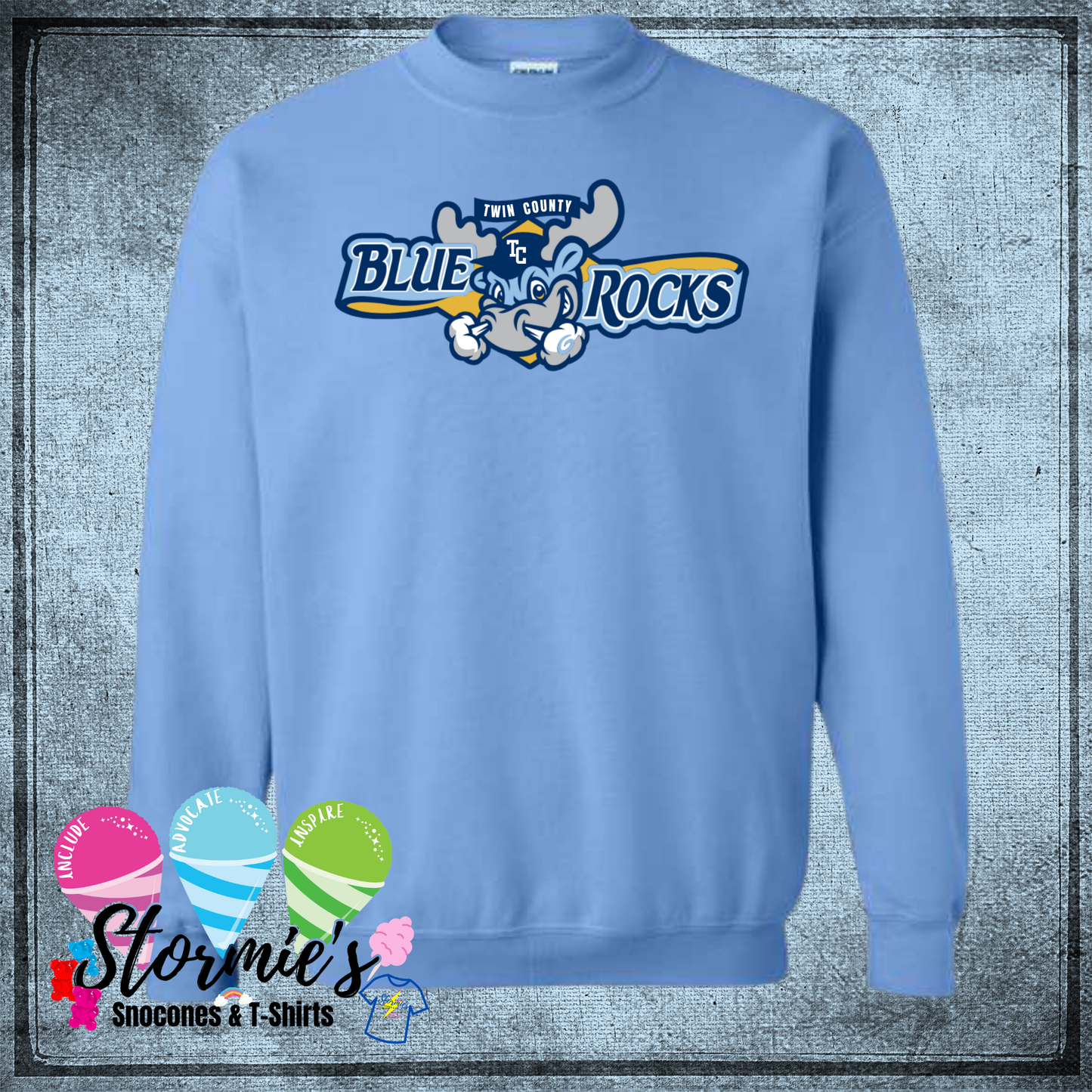 Blue Rocks Twin County 2025 - Columbia Blue Sweatshirt & Hoodie & Long Sleeve Shirt