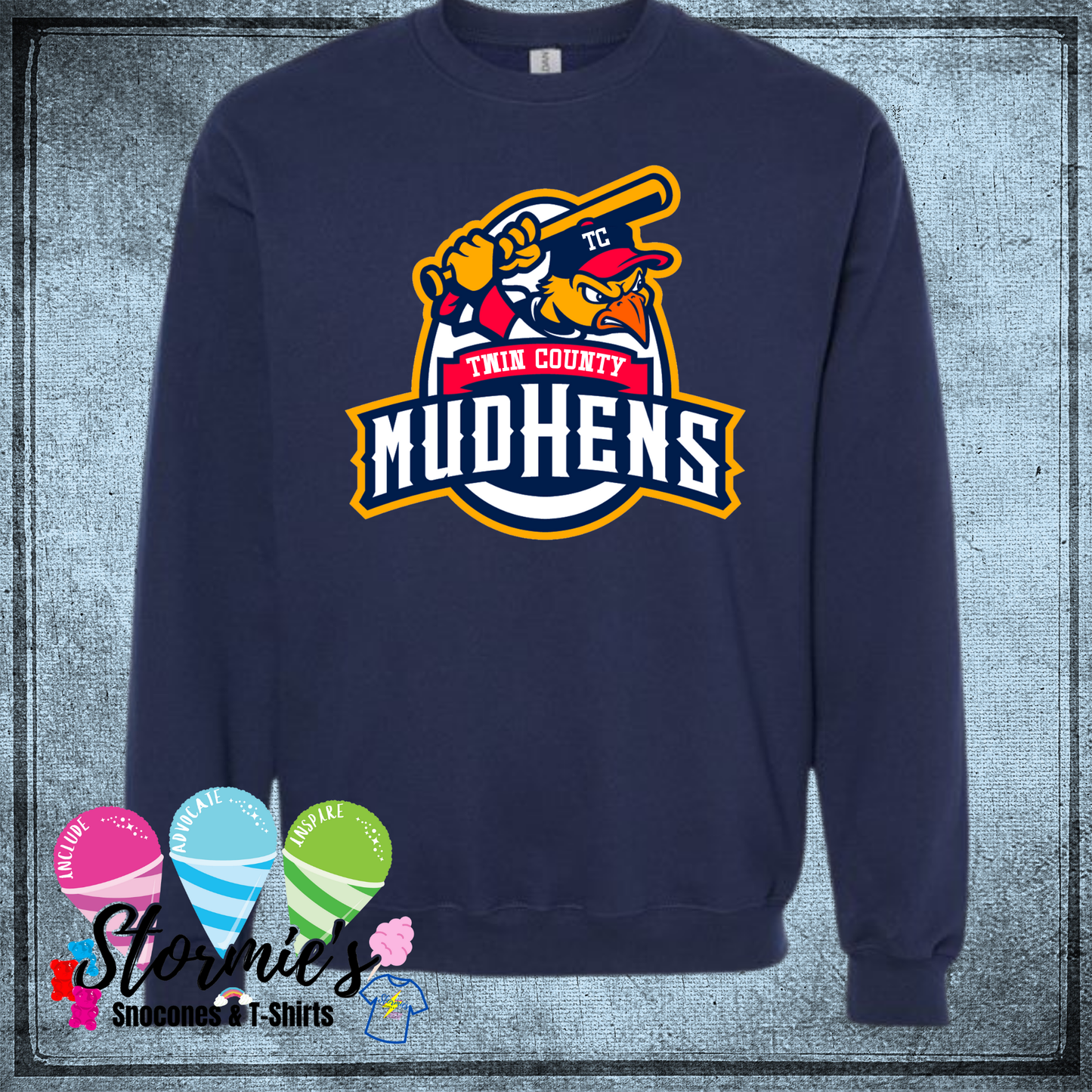 Mudhens Twin County 2025 - Navy Sweatshirt & Hoodie & Long Sleeve Shirt