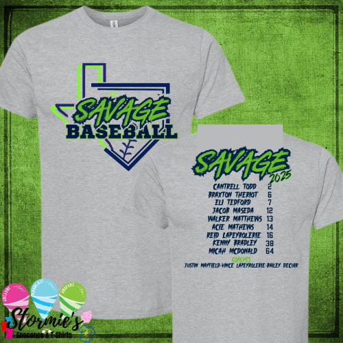 Savage Baseball 2025 Shirt