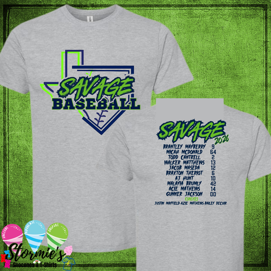 Savage Baseball 2026 Shirt