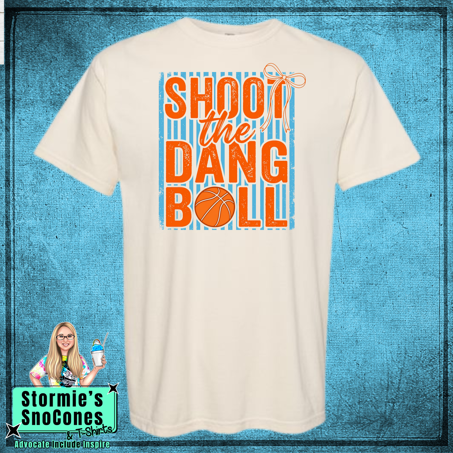Shoot The Dang Ball Basketball Cream Gildan Comfort Colors Bella Canvas Shirt