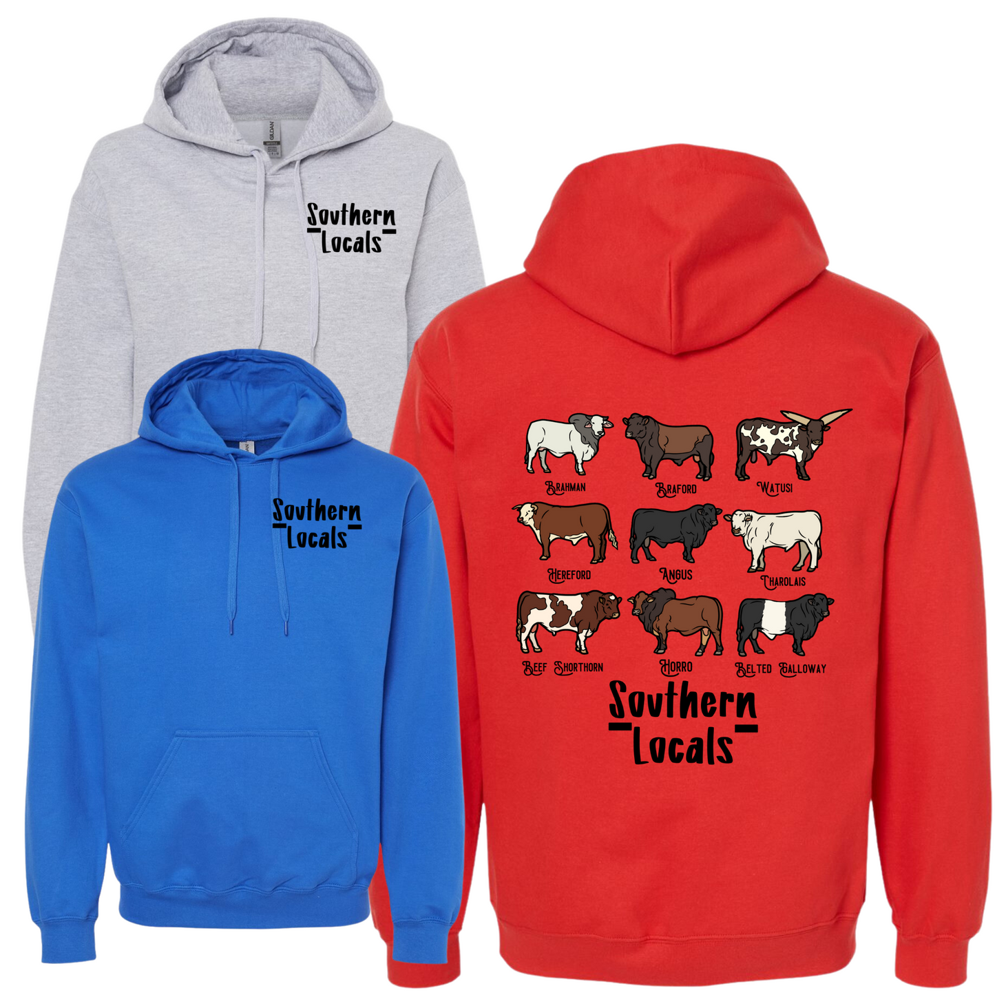 Southern Locals Cows Hoodie