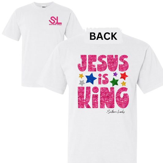 Southern Locals Jesus is King SoftStyle White Shirt