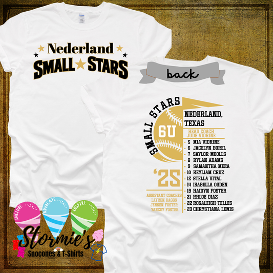 Nederland Small Stars 6U All Stars 2025 White Shirt