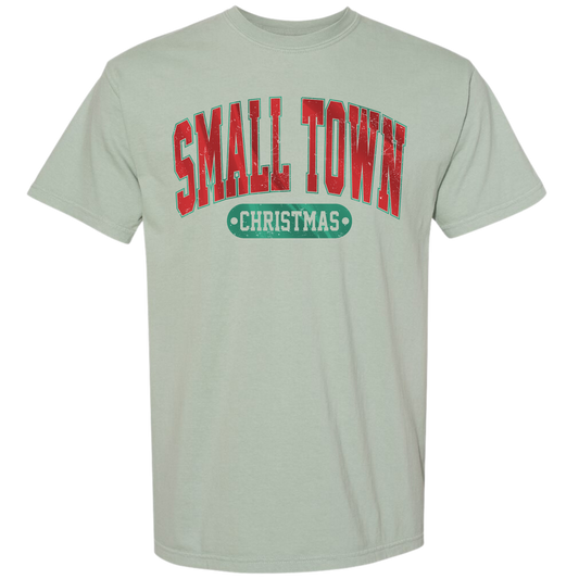 Small Town Christmas Comfort Colors Bay Shirt