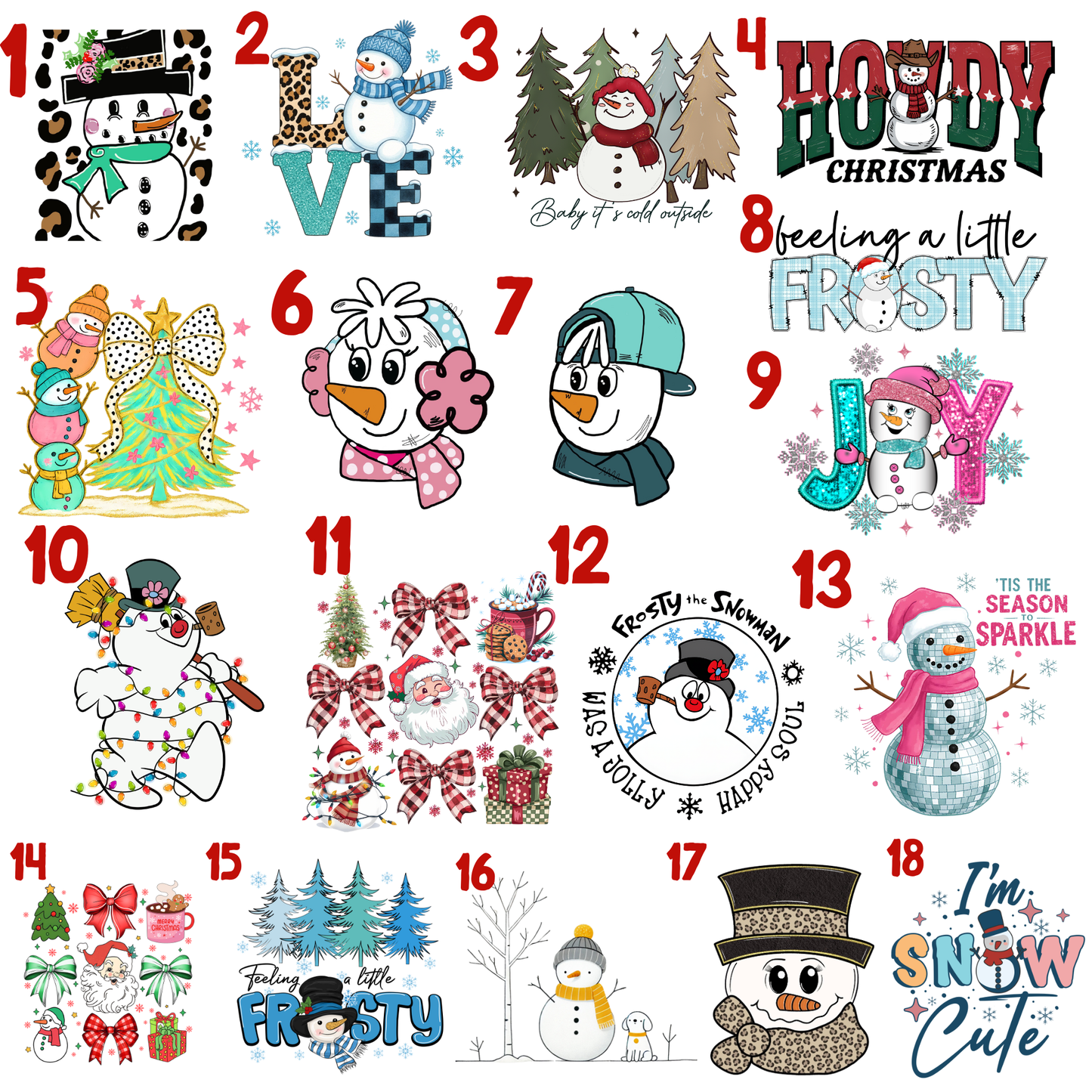 December Dress Up Days No Fuss 7 Shirt Pack 100+ Design Options