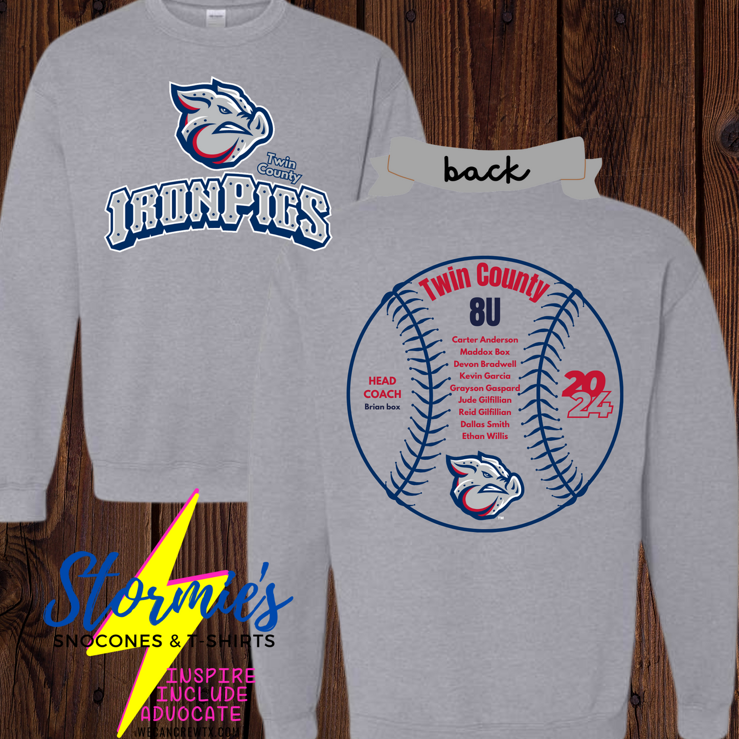 Iron pigs 8U 2024 - Sweatshirt & Hoodie & Long Sleeve Shirt 2023-24