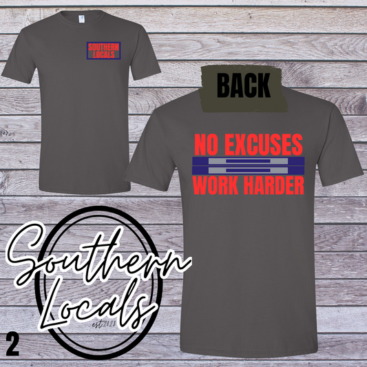 Southern Locals No Excuses Charcoal SoftStyle Shirt