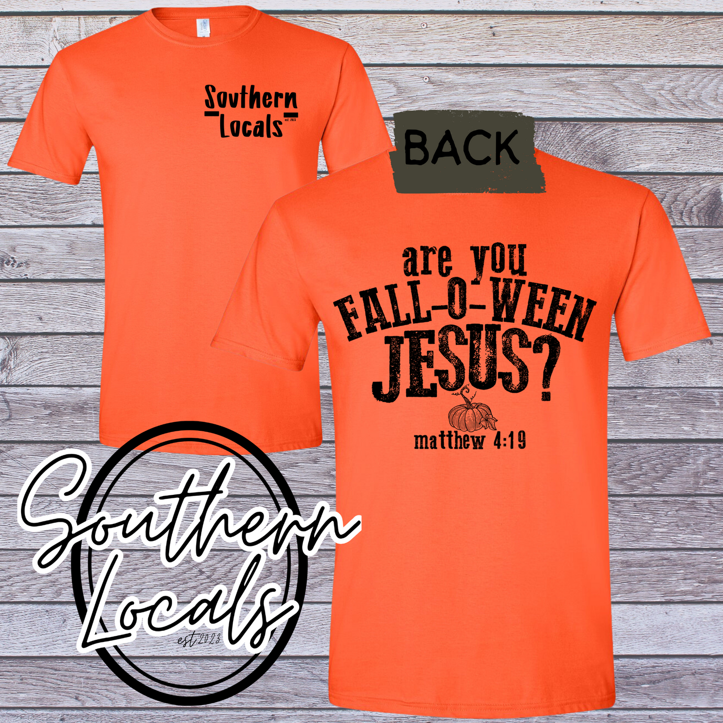 Southern Locals Fall-o-ween Jesus SoftStyle Orange Shirt