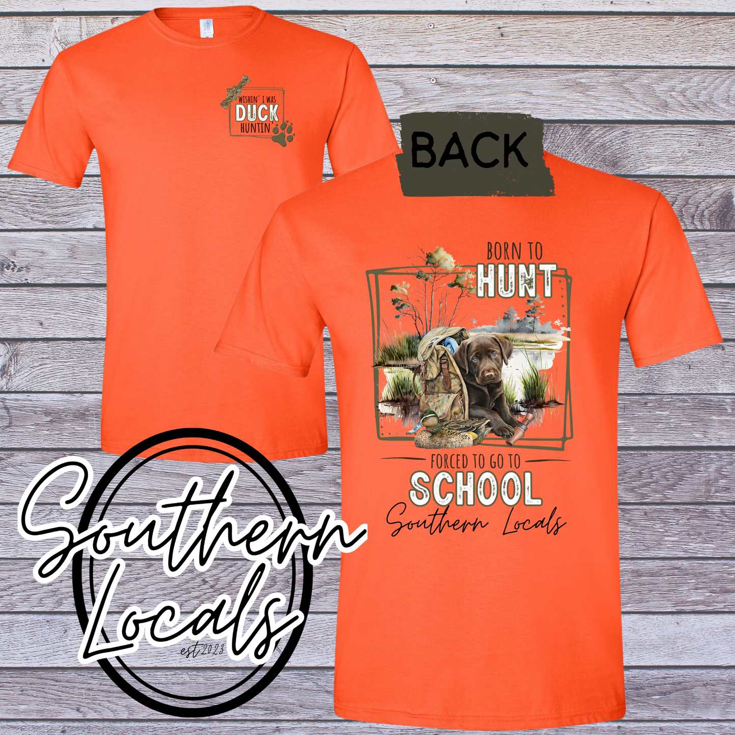 Southern Locals Born to Hunt SoftStyle Shirt Orange