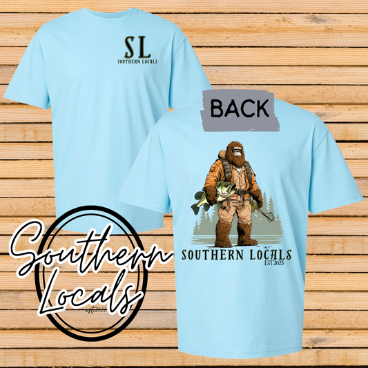 Southern Locals BigFoot Bass SoftStyle Shirt sky blue