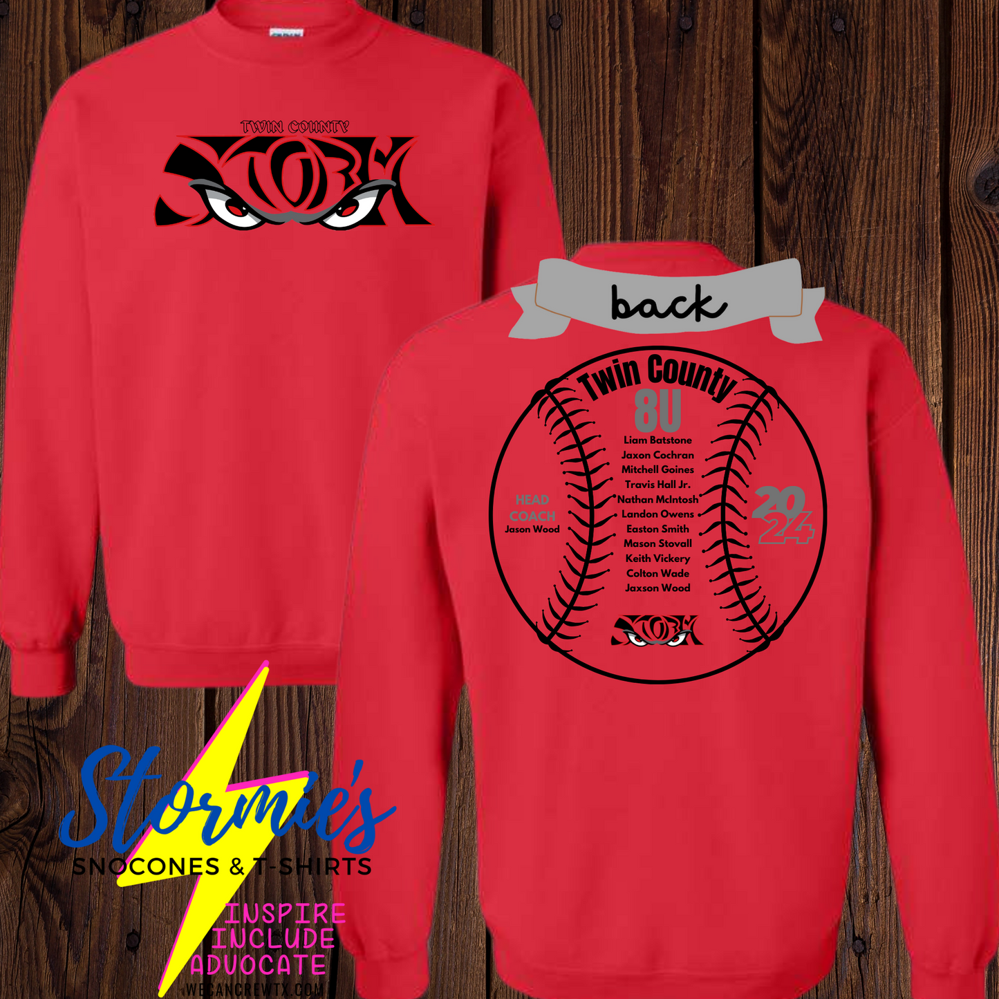 Storm Twin County 8U 2024 - Sweatshirt & Hoodie & Long Sleeve Shirt 2023-24