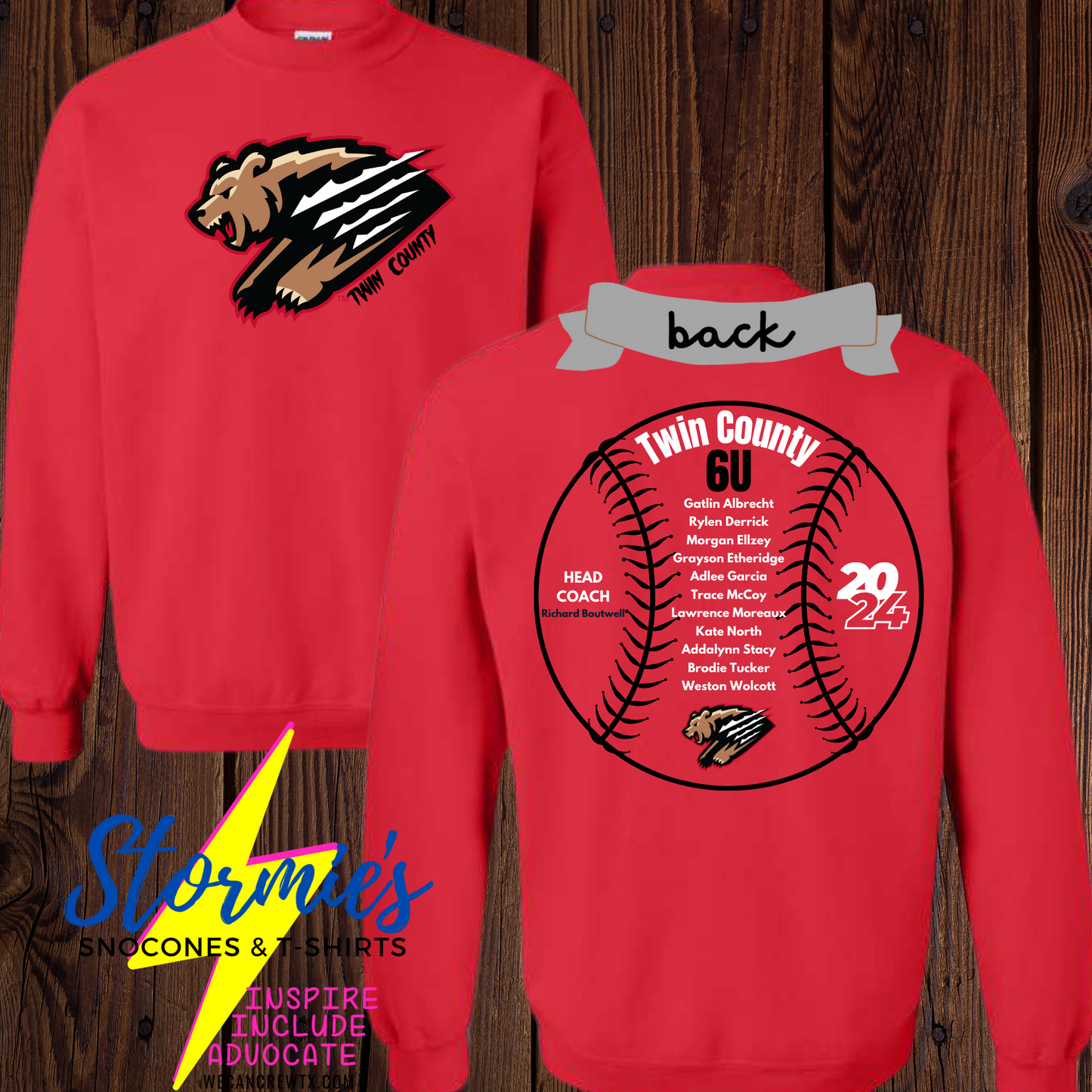 Grizzles 6U 2024 Baseball - Sweatshirt & Hoodie & Long Sleeve Shirt 2023-24