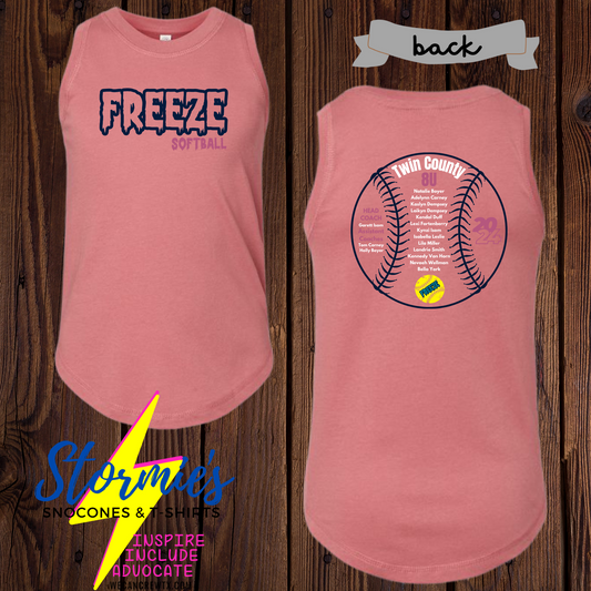 Freeze 8U Twin County 2024 Girls Tank Top