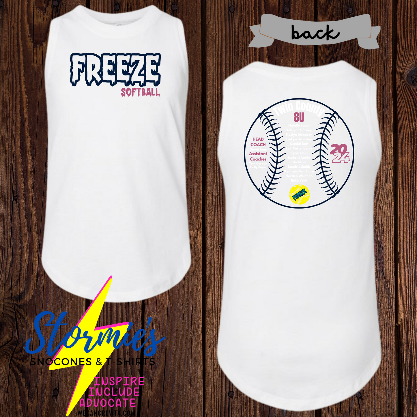 Freeze 8U Twin County 2024 Girls Tank Top