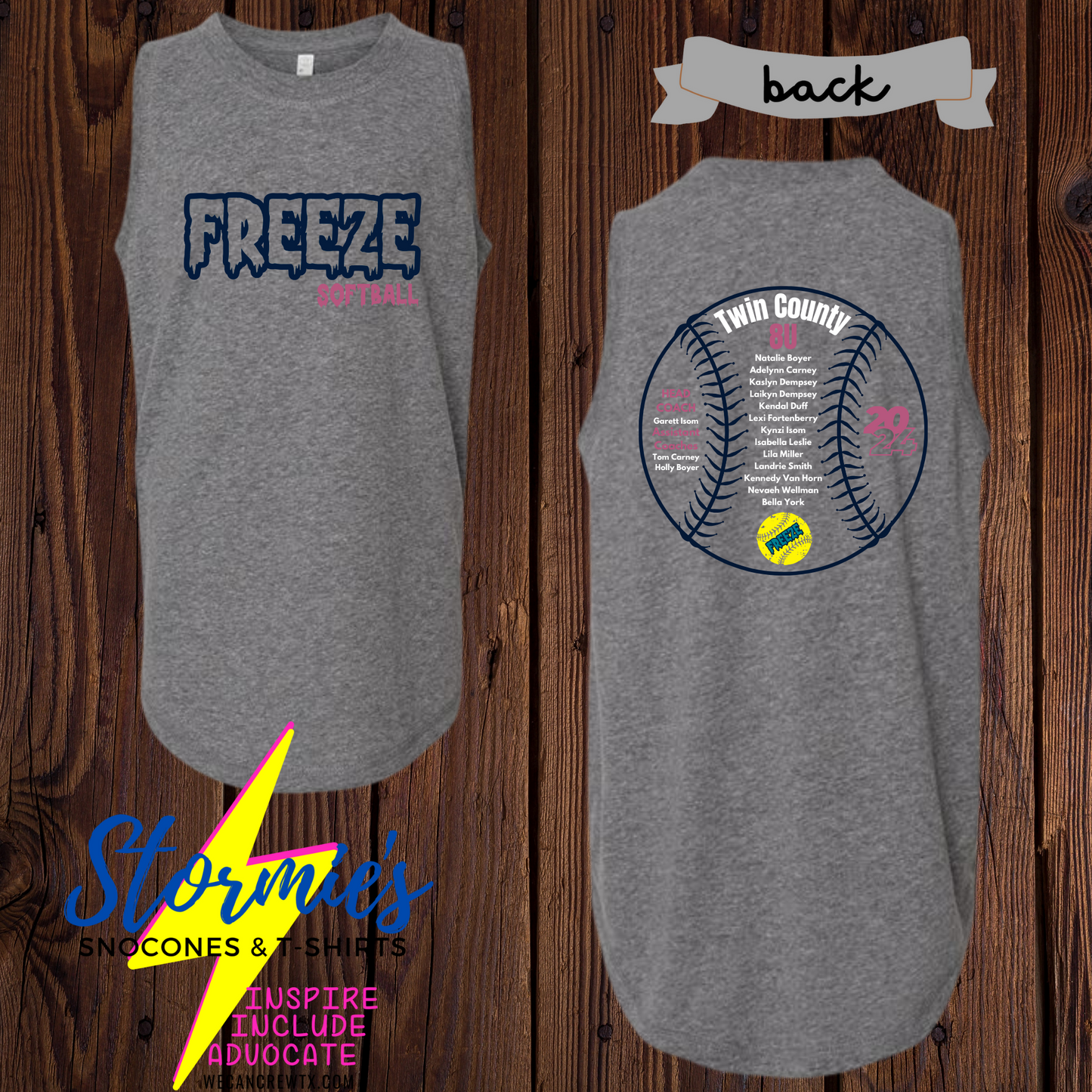 Freeze 8U Twin County 2024 Girls Tank Top