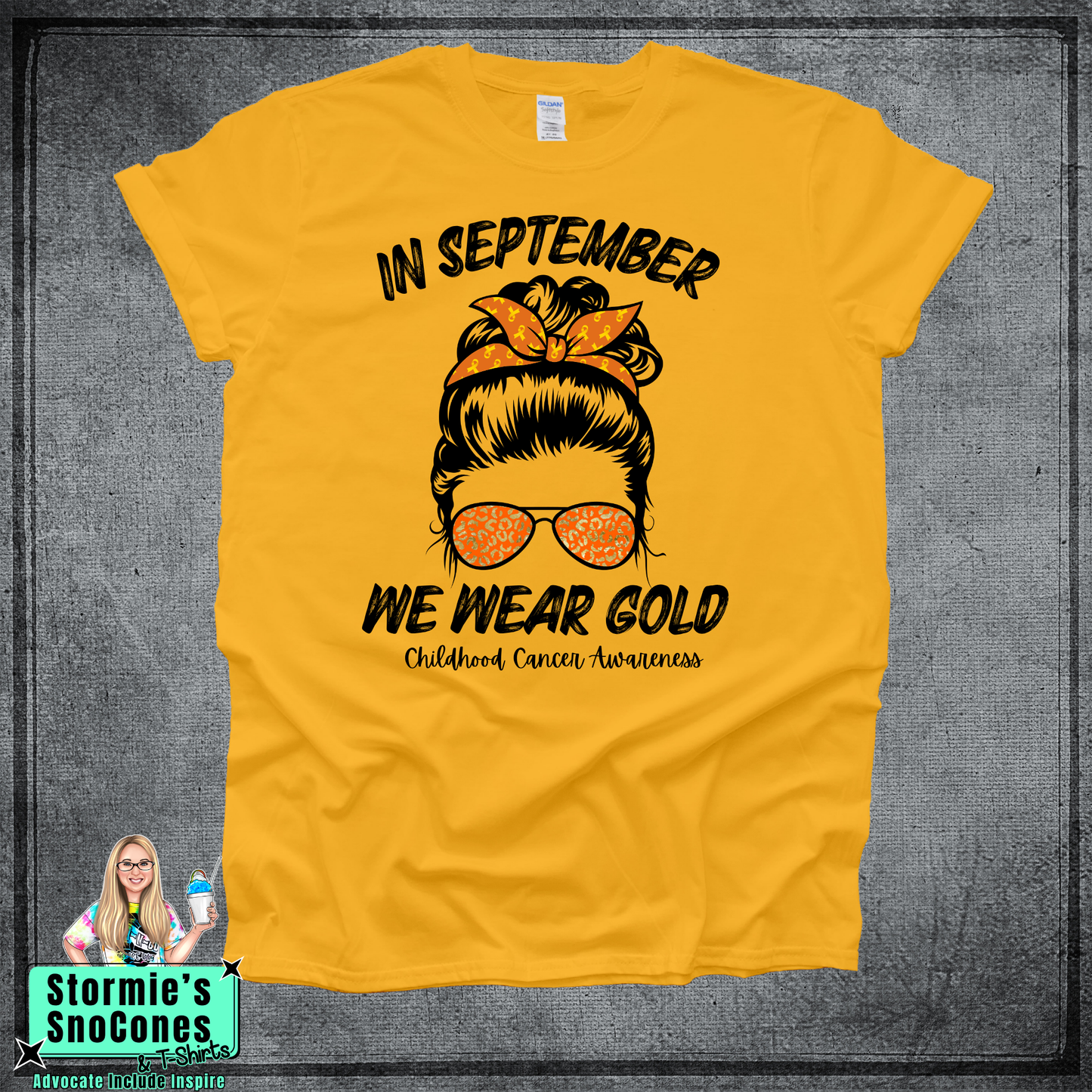 In September We Wear Gold Gildan Dryfit Comfort Colors Tultex Shirt