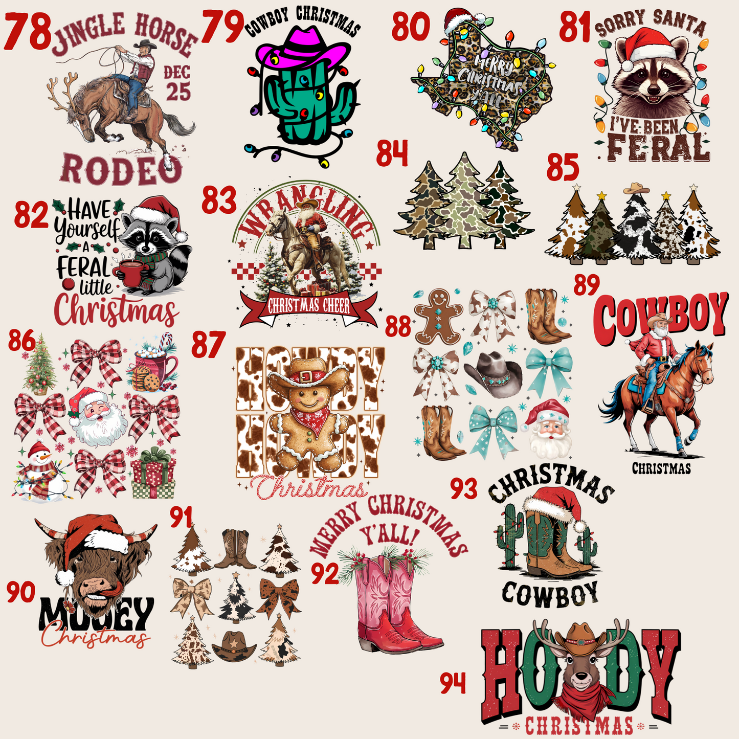 December Dress Up Days No Fuss 7 Shirt Pack 100+ Design Options