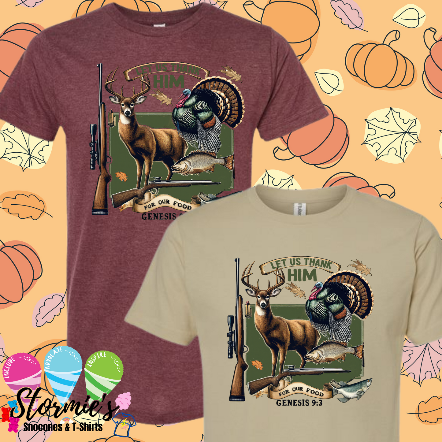 Hunting Thank Him For Our Food Thanksgiving Shirt