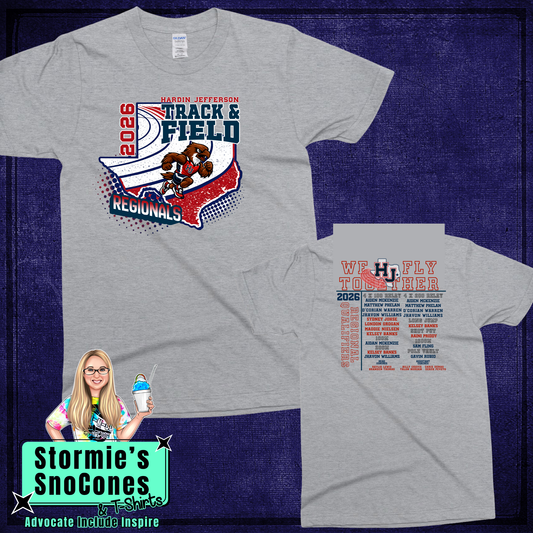 HJ Hawks Track & Field Regionals 2026 Sport Gray Shirt
