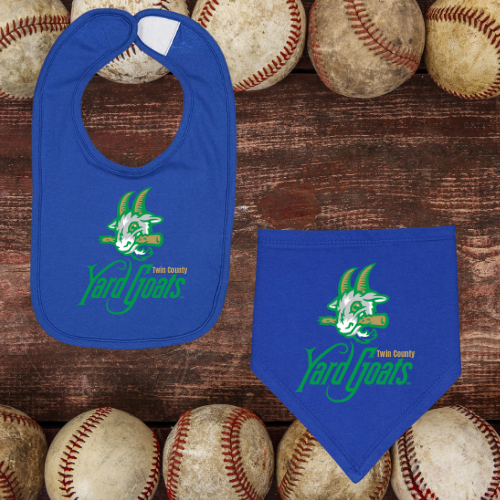 Yard Goats Royal Blue Baby Bib